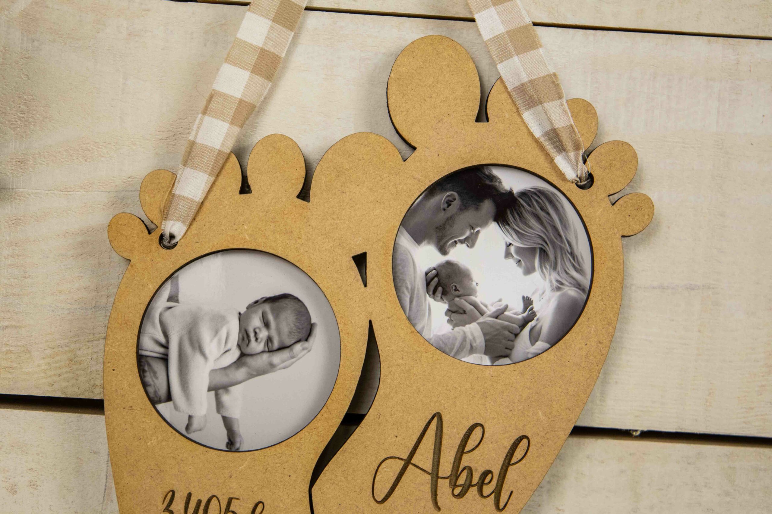 Cuadro con Fotos y Datos de Nacimiento - Diseño Pies de Bebé | Diseño Pies de Bebé - Imagen 3