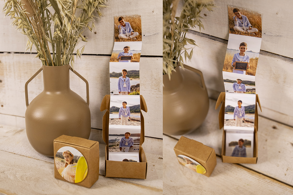 Caja acordeón de fotos personalizadas