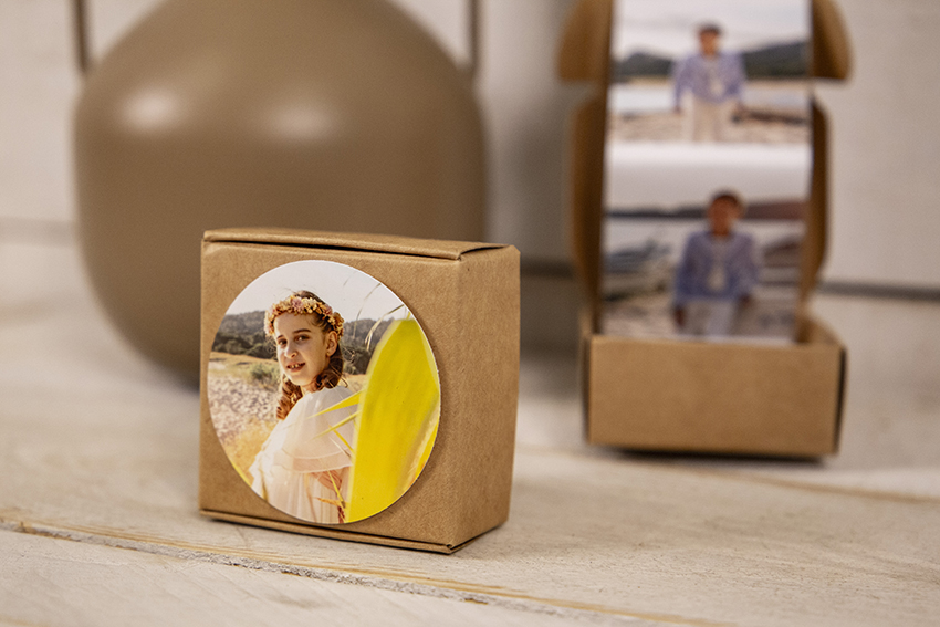 Caja acordeón de fotos personalizadas