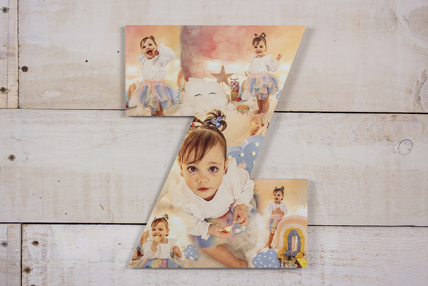 Letra personalizada con fotos en PVC