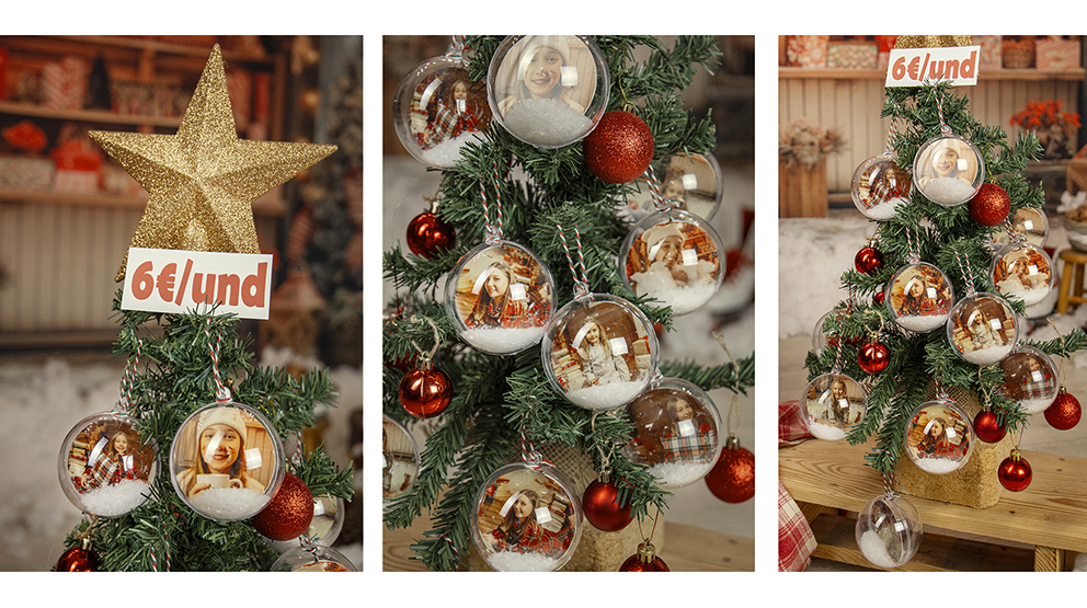 Bola de Navidad personalizada con foto doble cara