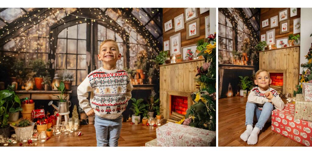 fotografía infantil de Navidad en Cangas