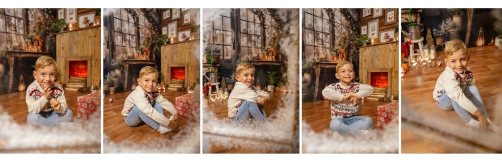 fotografía infantil de Navidad en Cangas