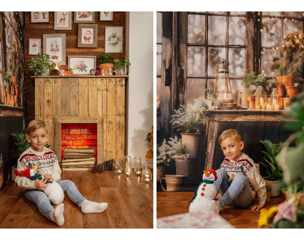 fotografía infantil de Navidad en Cangas