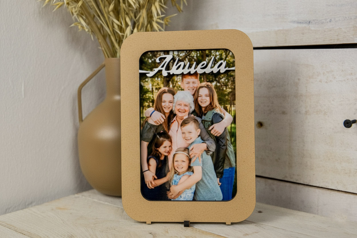 Marco de Fotos Personalizado Abuela 10×15 cm en Madera | Regalo Emotivo para Abuela