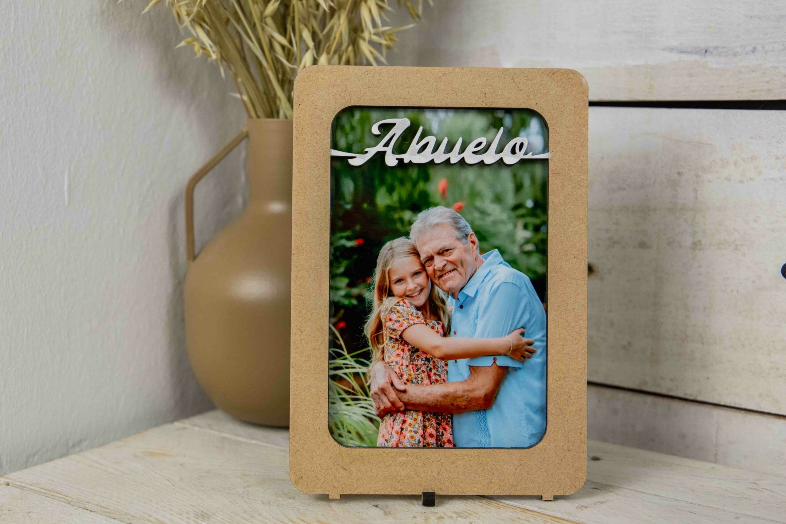 Marco de Fotos Personalizado Abuelo 10×15 cm en Madera | Regalo Original para Abuelo
