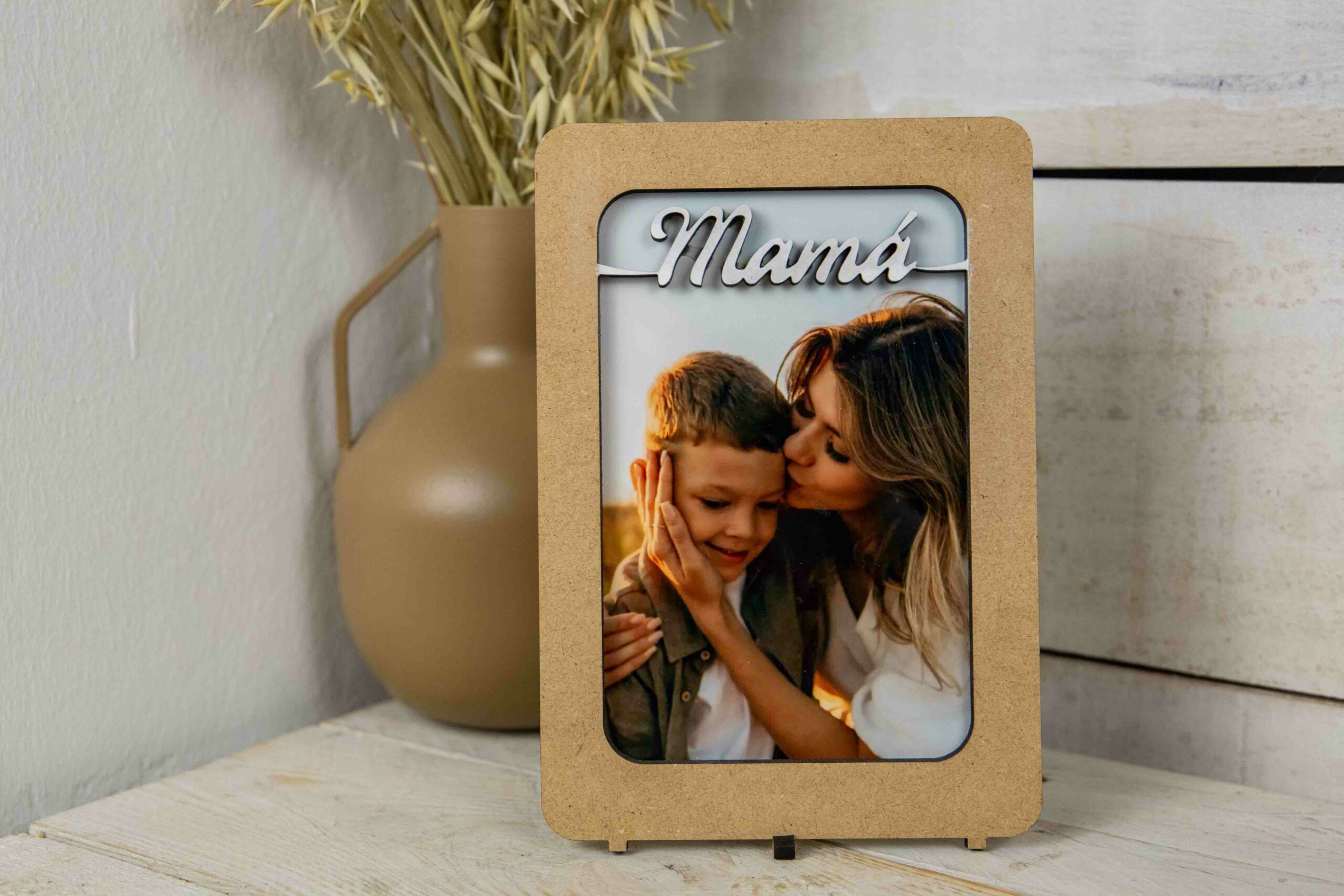 Marco de Fotos Personalizado Mamá 10×15 cm en Madera | Regalo Emotivo para Mamá