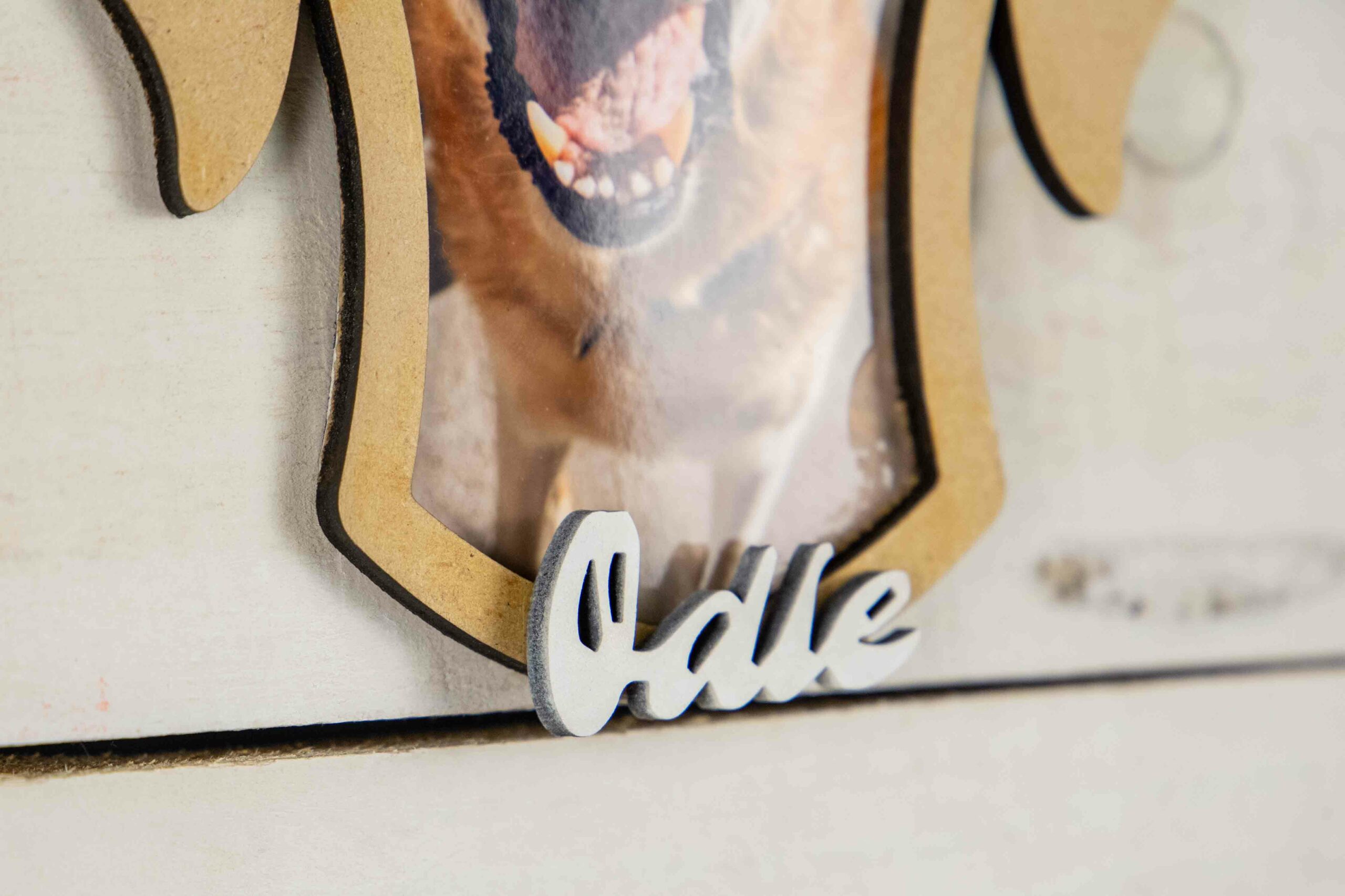 Marco Personalizado para Perros con Foto y Nombre – Cuadro de Madera DM 15x20 cm - Imagen 4