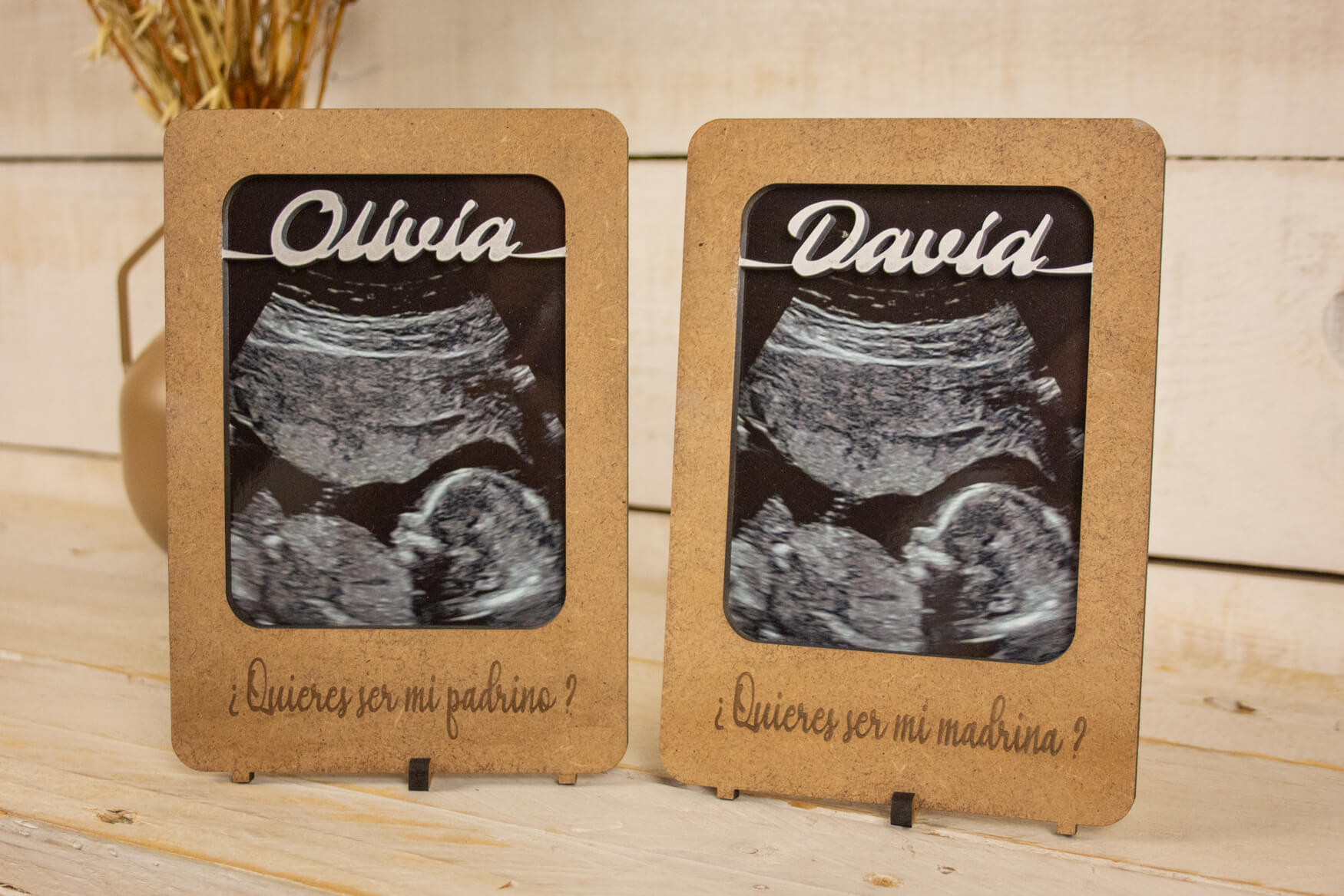 Porta Ecografía Grande Personalizado para Madrina o Padrino
